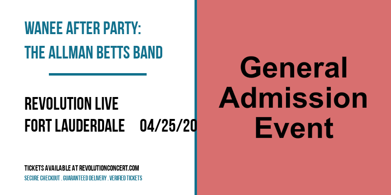 Wanee After Party: The Allman Betts Band at Revolution Live